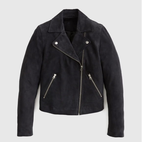 Quince 100% Suede Biker Jacket Size XL NWOT - Picture 1 of 5